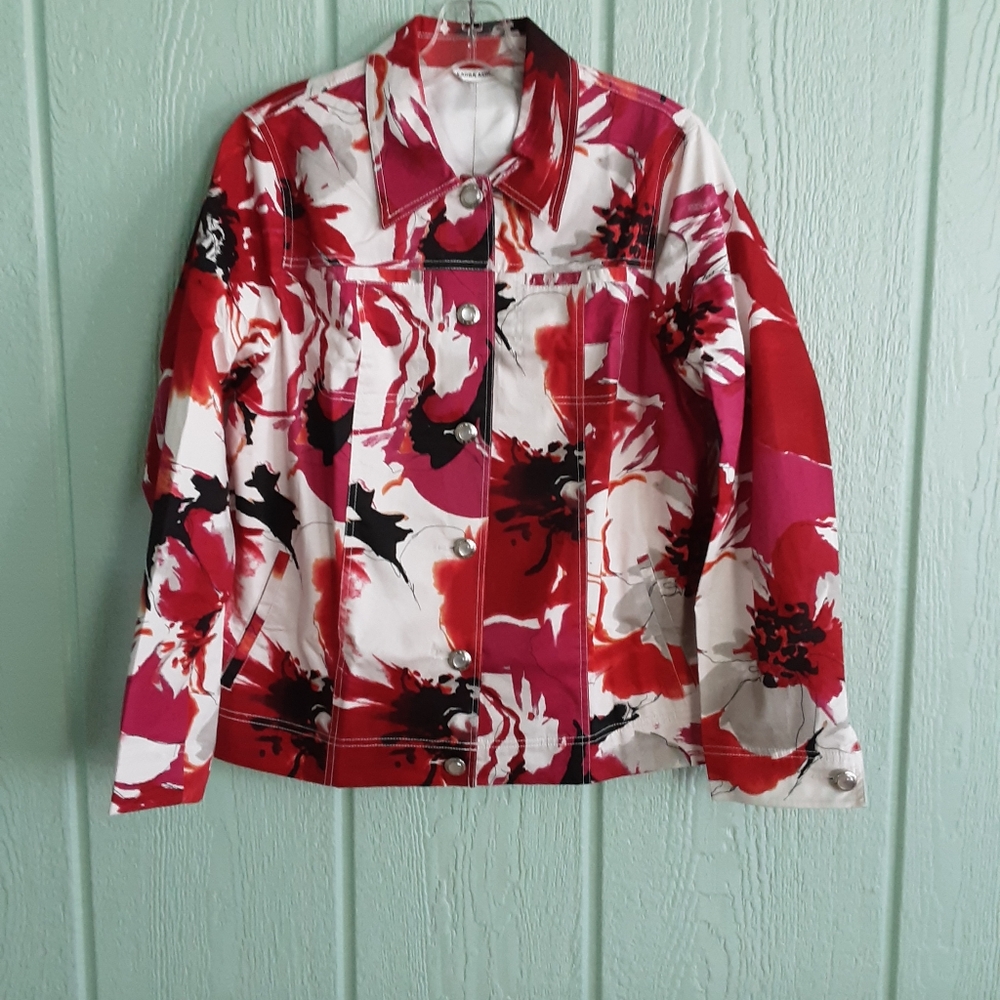Laura Ashley 🌞0146 Jacket Women's Multicolor Flowered Sz M Lined NW out Tags